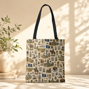 Kansas Route 66 Market Prairie Tote Bag