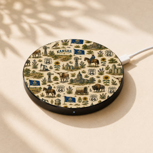 Kansas Route 66 Power Prairie Wireless Charger