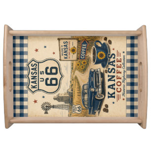 Kansas Route 66 Sunflower Serving Style Tray