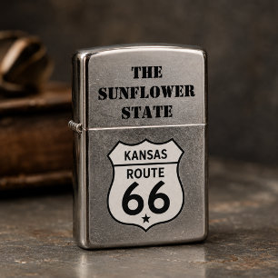 Kansas Route 66 Sunflower State Gift Zippo Lighter