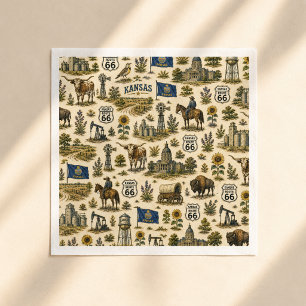 Kansas Route 66 Table Prairie Napkins