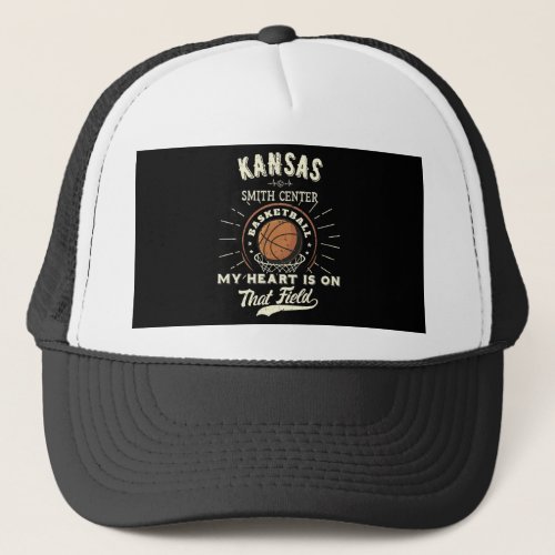 Kansas Smith Center American Basketball Trucker Hat