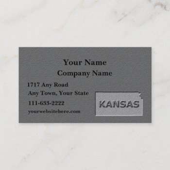 Kansas State Business Card  Carved Stone Look by dbvisualarts at Zazzle