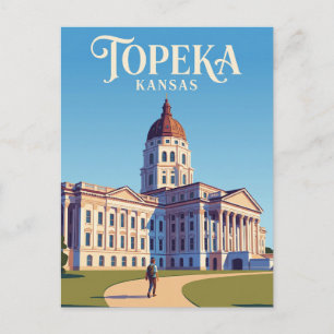Kansas State Capitol USA Postcard