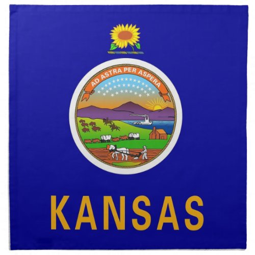 Kansas State Flag American MoJo Napkin