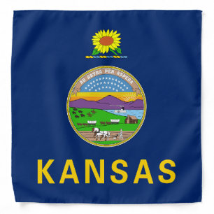 Kansas State Flag Bandana