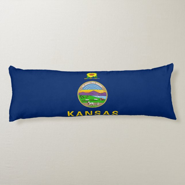 Kansas State Flag Body Pillow (Back)