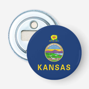 Kansas State Flag Bottle Opener