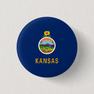 Kansas State Flag Button