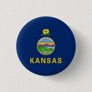Kansas State Flag Button