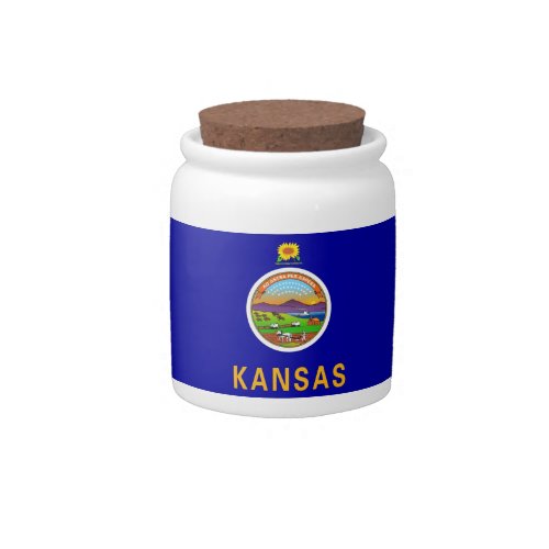 Kansas State Flag Candy Jar