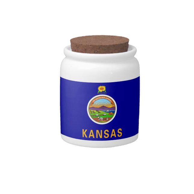Kansas State Flag Candy Jar (Front)