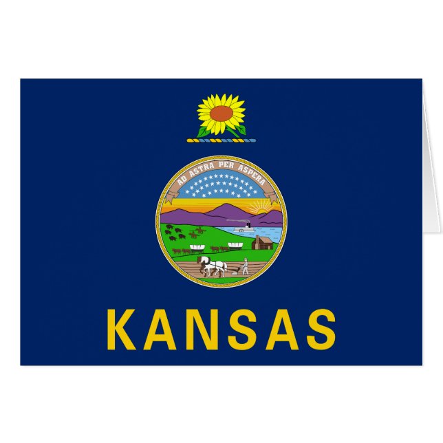 Kansas State Flag Cards (Front Horizontal)