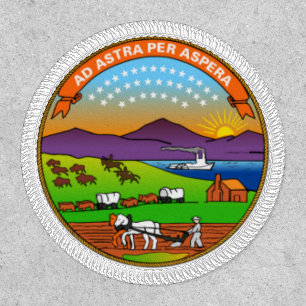 Kansas State Flag Circle Patch