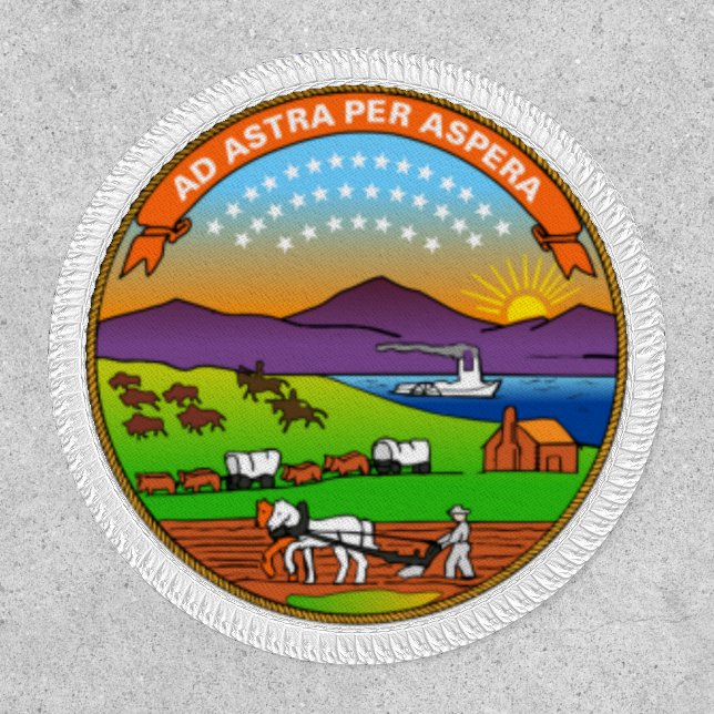 Kansas State Flag Circle Patch (Front)
