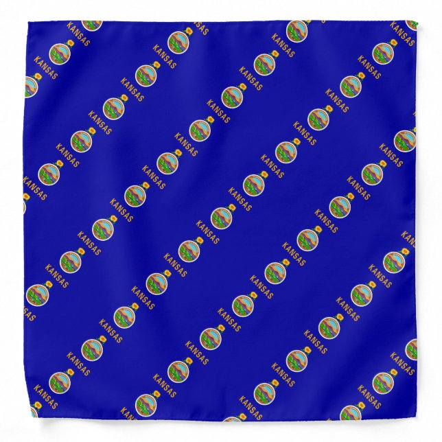 Kansas State Flag Design Bandana (Front)
