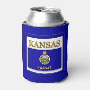 Kansas State Flag Design Can Cooler by Americanliberty at Zazzle