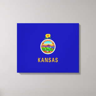 Kansas State Flag Design Canvas Print