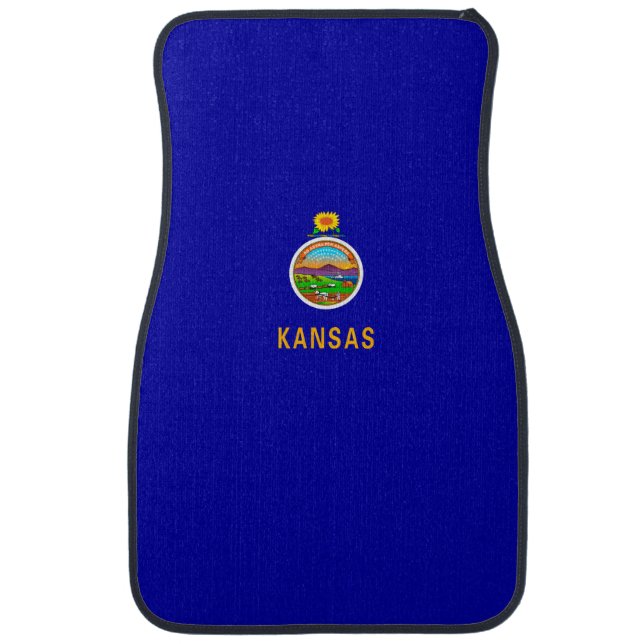 Kansas State Flag Design Car Floor Mat (Front)