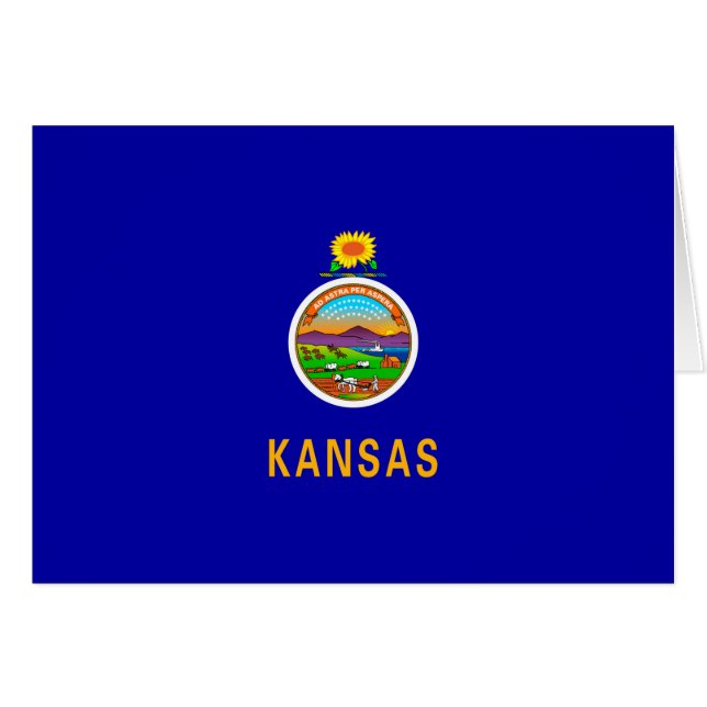 Kansas State Flag Design Cards (Front Horizontal)