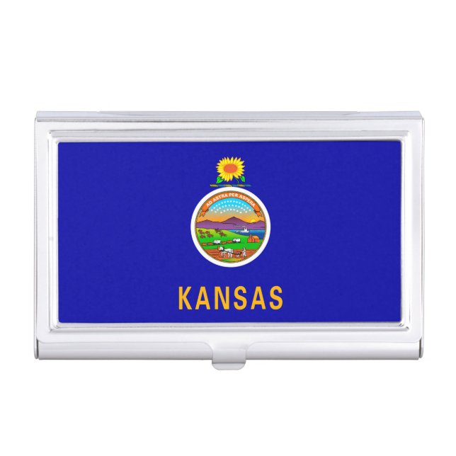 Kansas State Flag Design Case For Business Cards (Front)