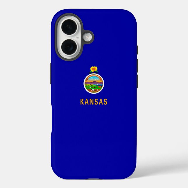 Kansas State Flag Design Case-Mate iPhone Case (Back)
