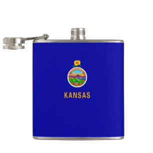 Kansas State Flag Design Flask