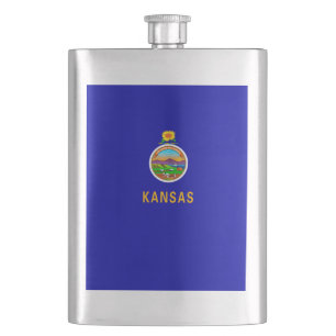 Kansas State Flag Design Flask
