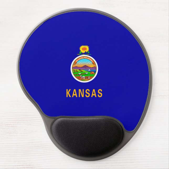 Kansas State Flag Design Gel Mouse Pad (Front)