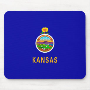 Kansas State Flag Design Mouse Pad
