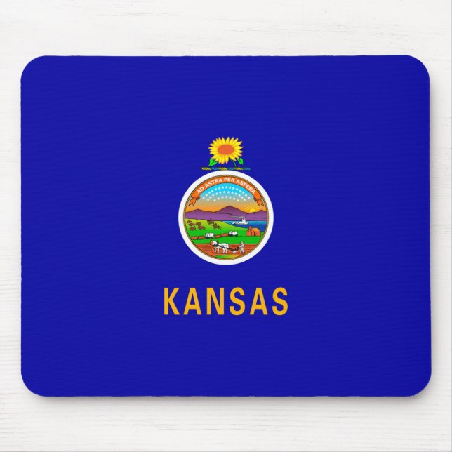 Kansas State Flag Design Mouse Pad (Front)