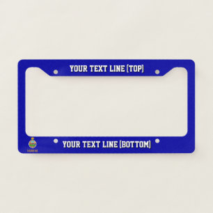 Kansas State Flag Design on a Personalized License Plate Frame