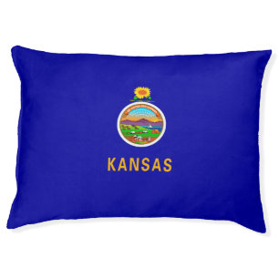 Kansas State Flag Design Pet Bed