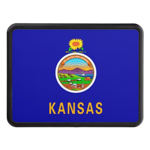 Kansas State Flag Design Tow Hitch Cover