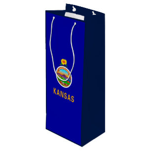 Kansas State Flag Design Wine Gift Bag
