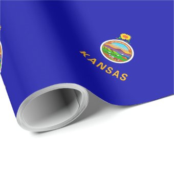 Kansas State Flag Design Wrapping Paper | Zazzle