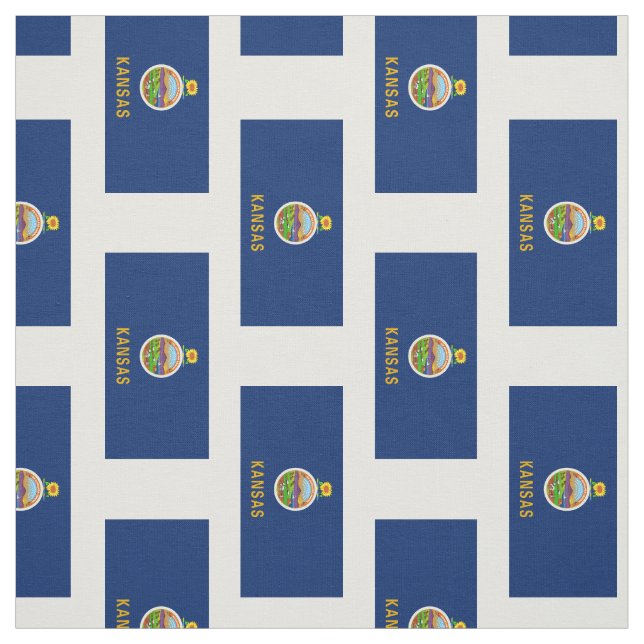 Kansas State Flag Fabric (Swatch)