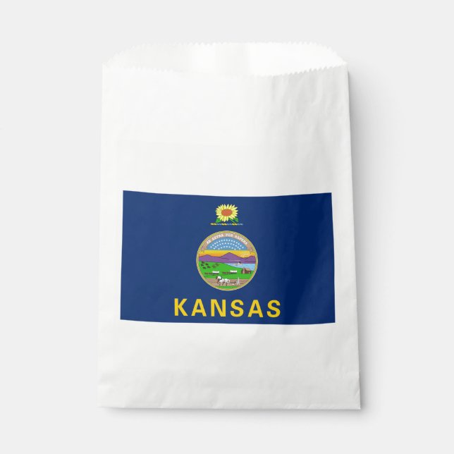 Kansas State Flag Favor Bag (Front)