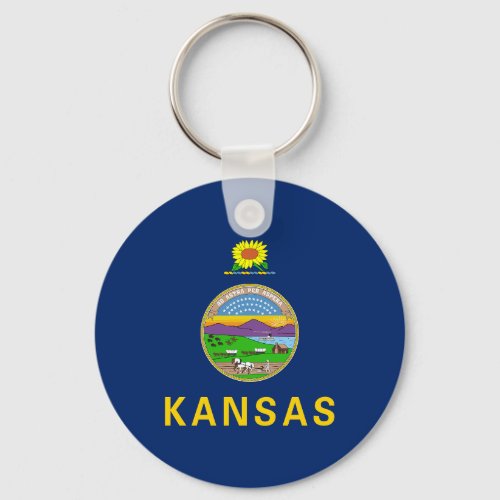 Kansas State Flag Keychain