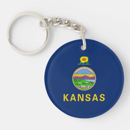 Kansas State Flag Keychain