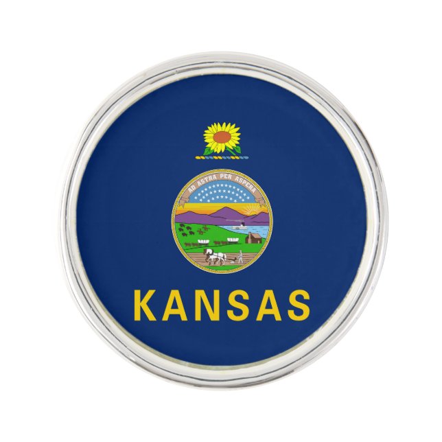 Kansas State Flag Lapel Pin (Front)