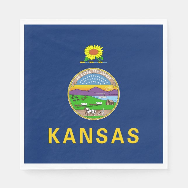 Kansas State Flag Napkins (Front)