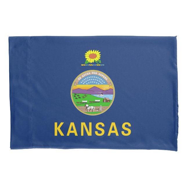 Kansas State Flag Pillow Case (Front)