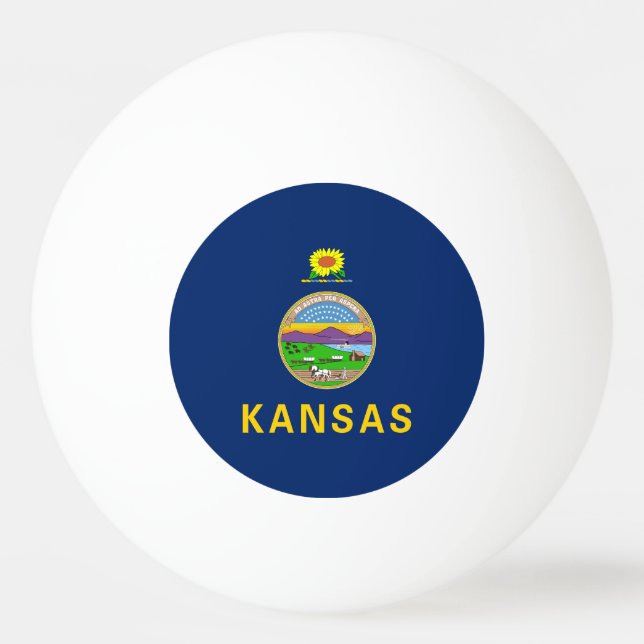 Kansas State Flag Ping Pong Ball (Front)