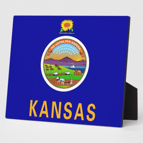 Kansas State Flag Plaque