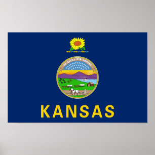 Kansas State Flag Poster