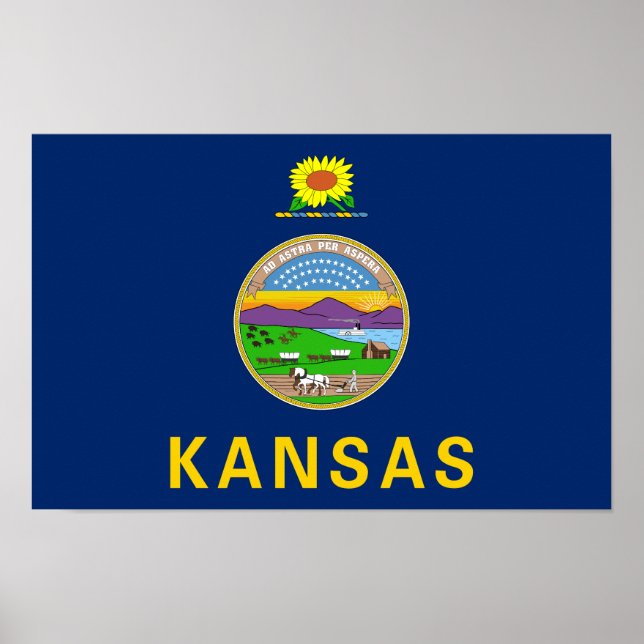 Kansas State Flag Poster (Front)