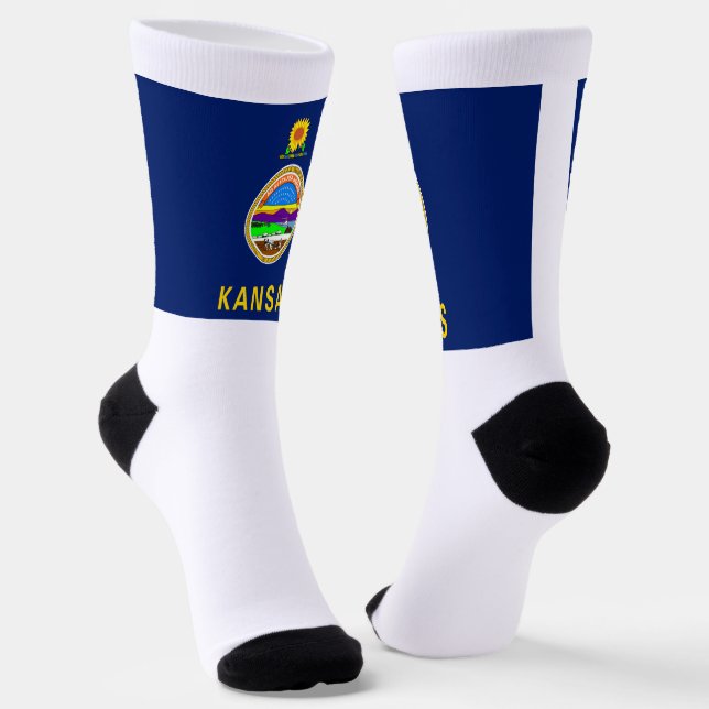 Kansas State flag Socks (Angled)