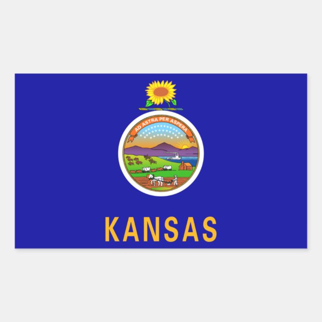 Kansas State Flag Sticker (Front)