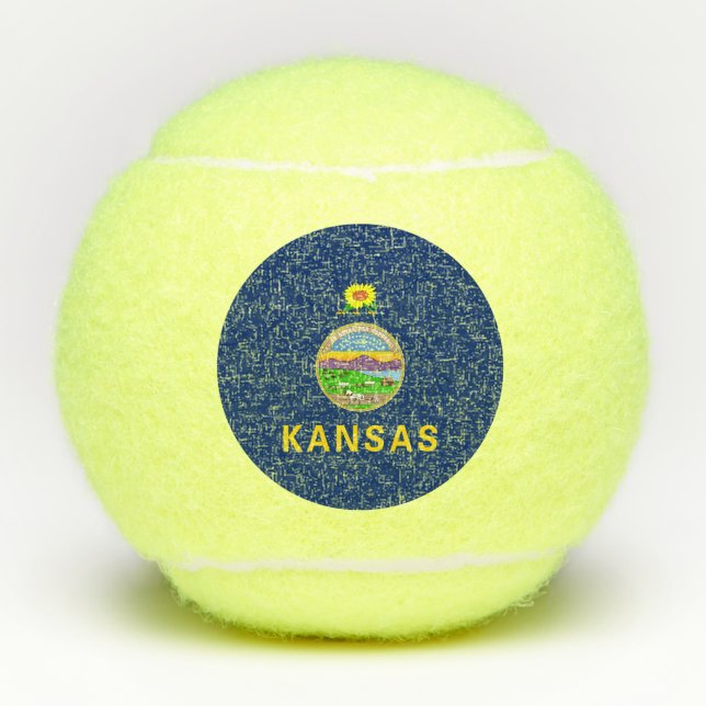 Kansas State Flag Tennis Balls (Front)